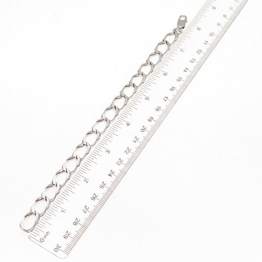 925 Sterling Silver Curb Link Bracelet 8"