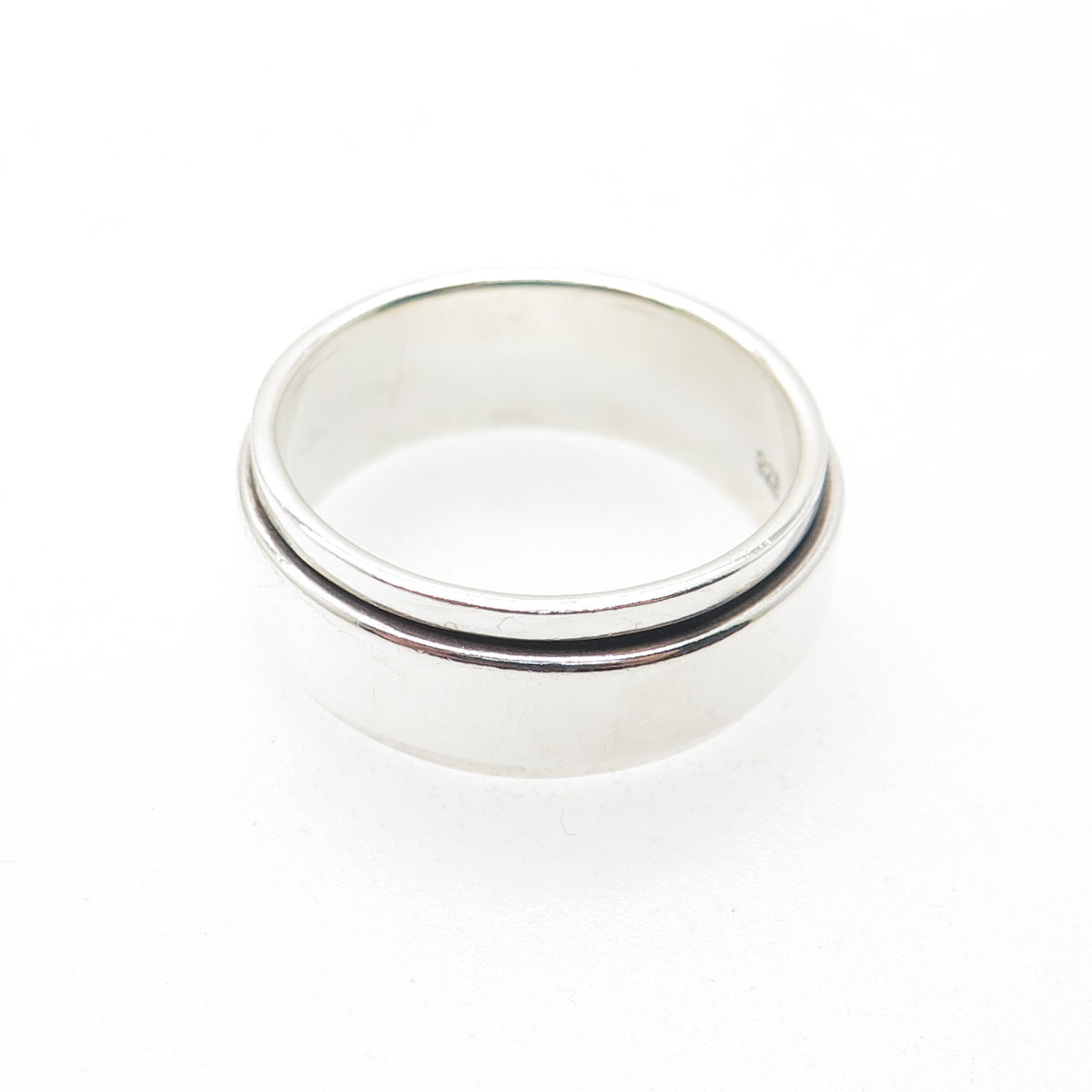925 Sterling Silver Vintage Rotating Band Ring Size 9.75