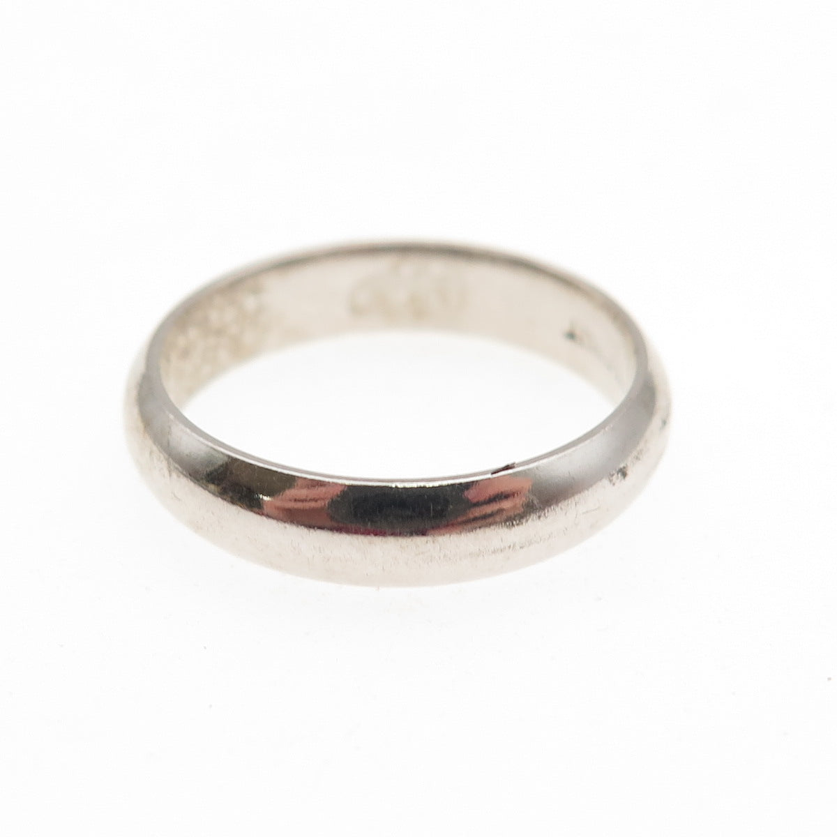925 Sterling Silver Vintage Classic Wedding Band Ring Size 6.25