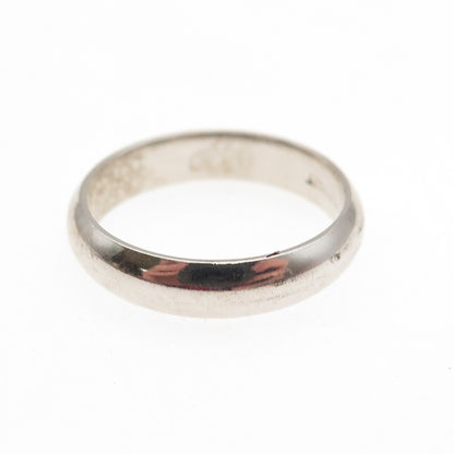 925 Sterling Silver Vintage Classic Wedding Band Ring Size 6.25
