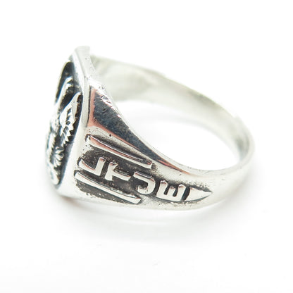 925 Sterling Silver Antique Art Deco Fraternal Order Of Eagles Ring Size  8.5