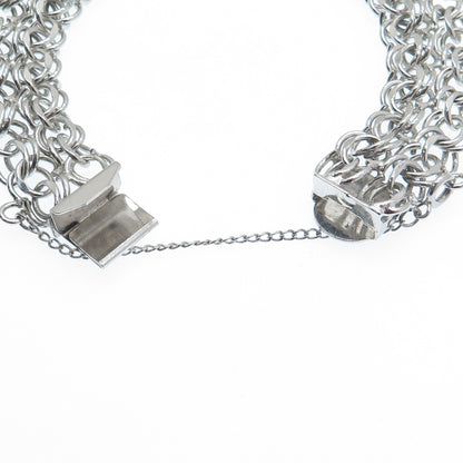 JB JACOBY BENDER 925 Sterling Silver Vintage Double Bismark Link Bracelet 6.75"