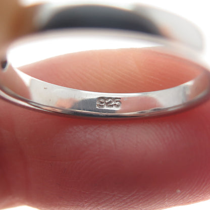 925 Sterling Silver Round-Cut Purple C Z Ring Size 5