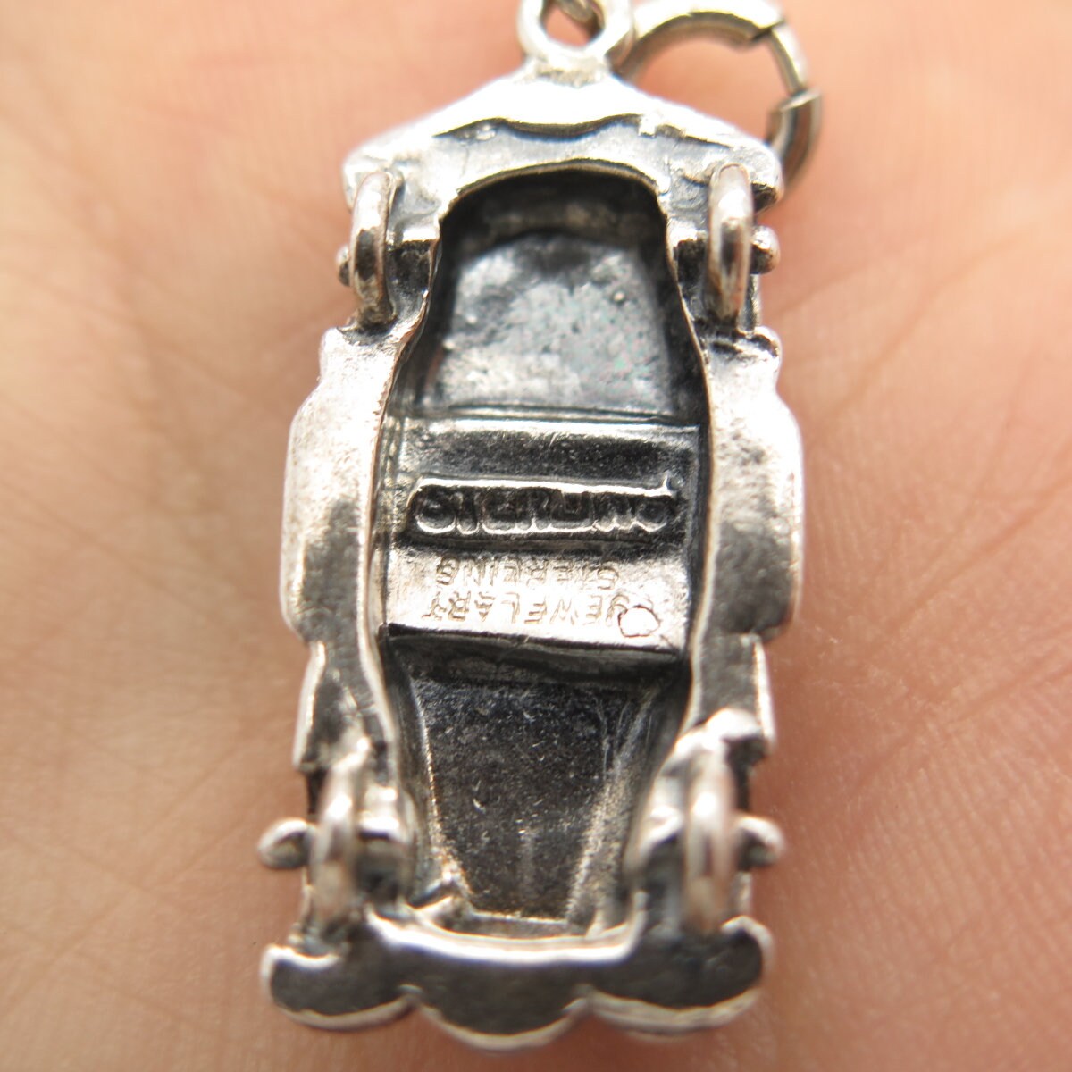 925 Sterling Silver Vintage Jewelart Retro Car Charm Pendant