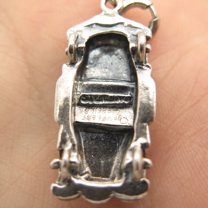 925 Sterling Silver Vintage Jewelart Retro Car Charm Pendant