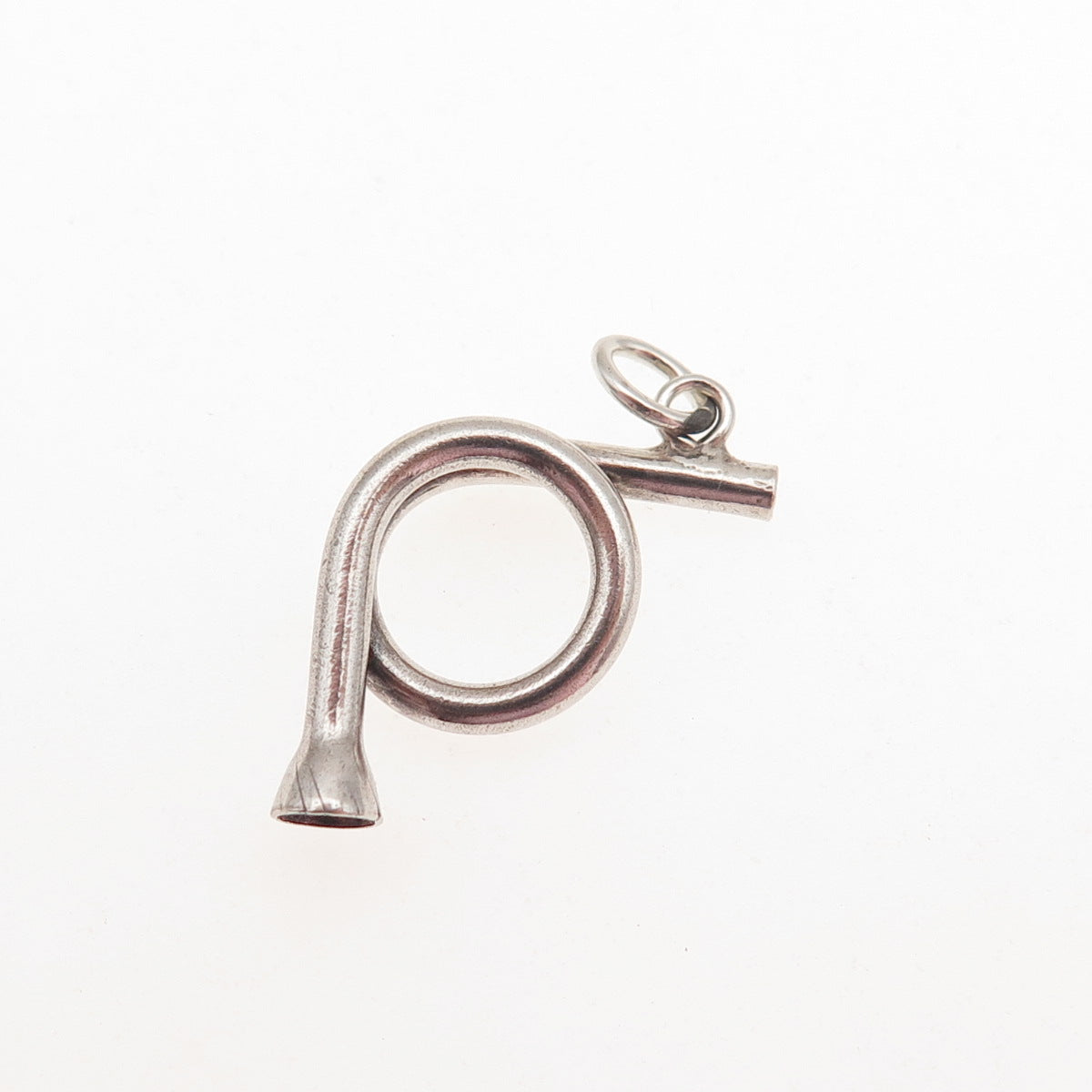 925 Sterling Silver Vintage Musical Horn Mini Charm Pendant