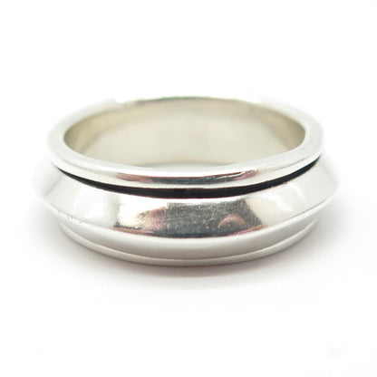 925 Sterling Silver Vintage Rotating Band Ring Size 8.25