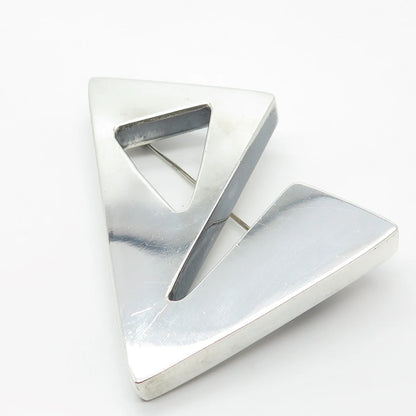925 Sterling Silver Vintage Geometric Pin Brooch