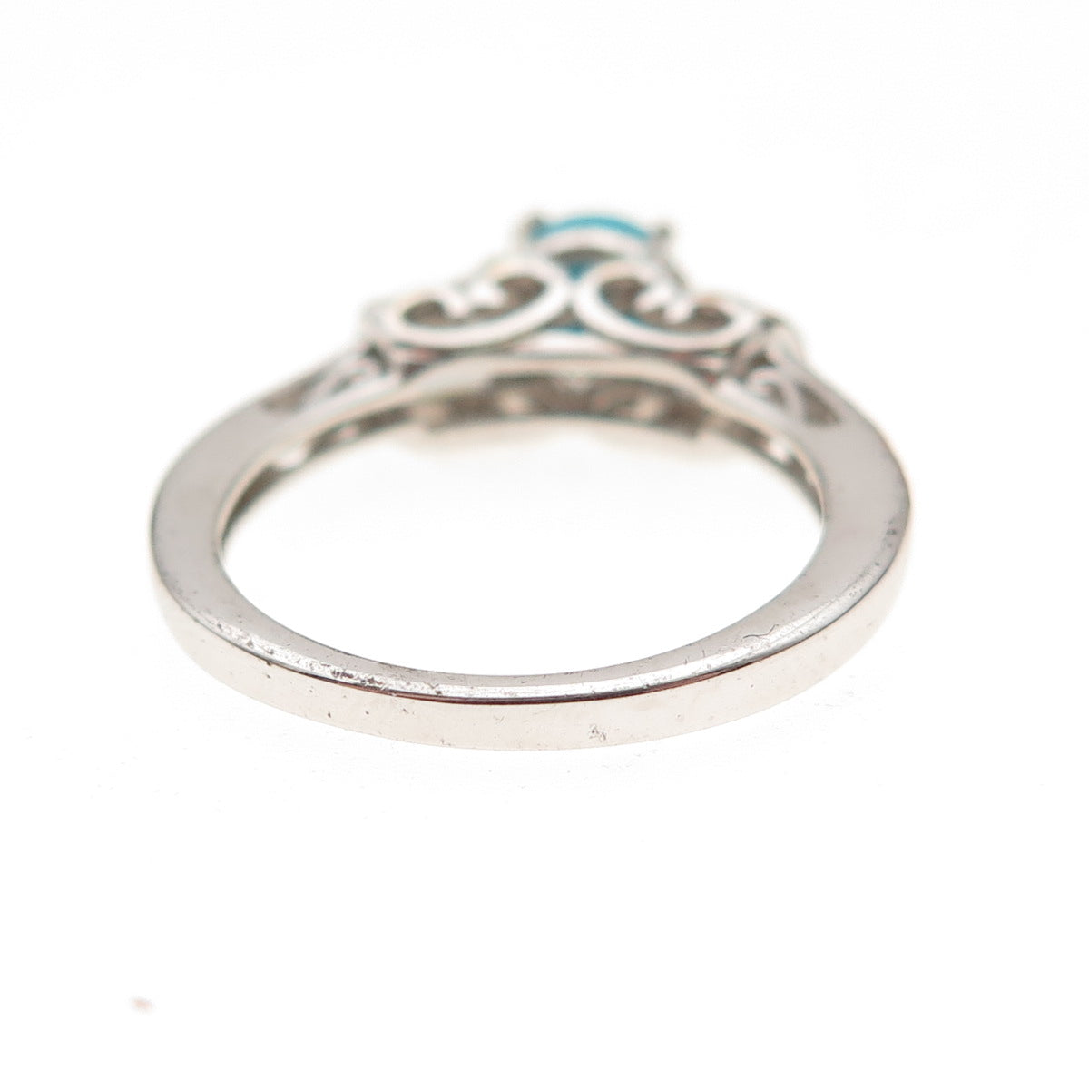 Chuck Clemency 925 Sterling Real Turquoise Yellow & White Topaz Ring Size 6.25