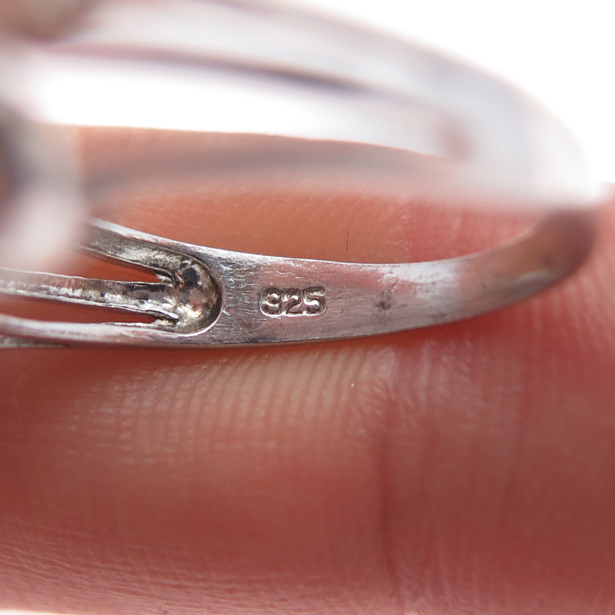 925 Sterling Silver Round-Cut C Z Sparkle Ring Size 7