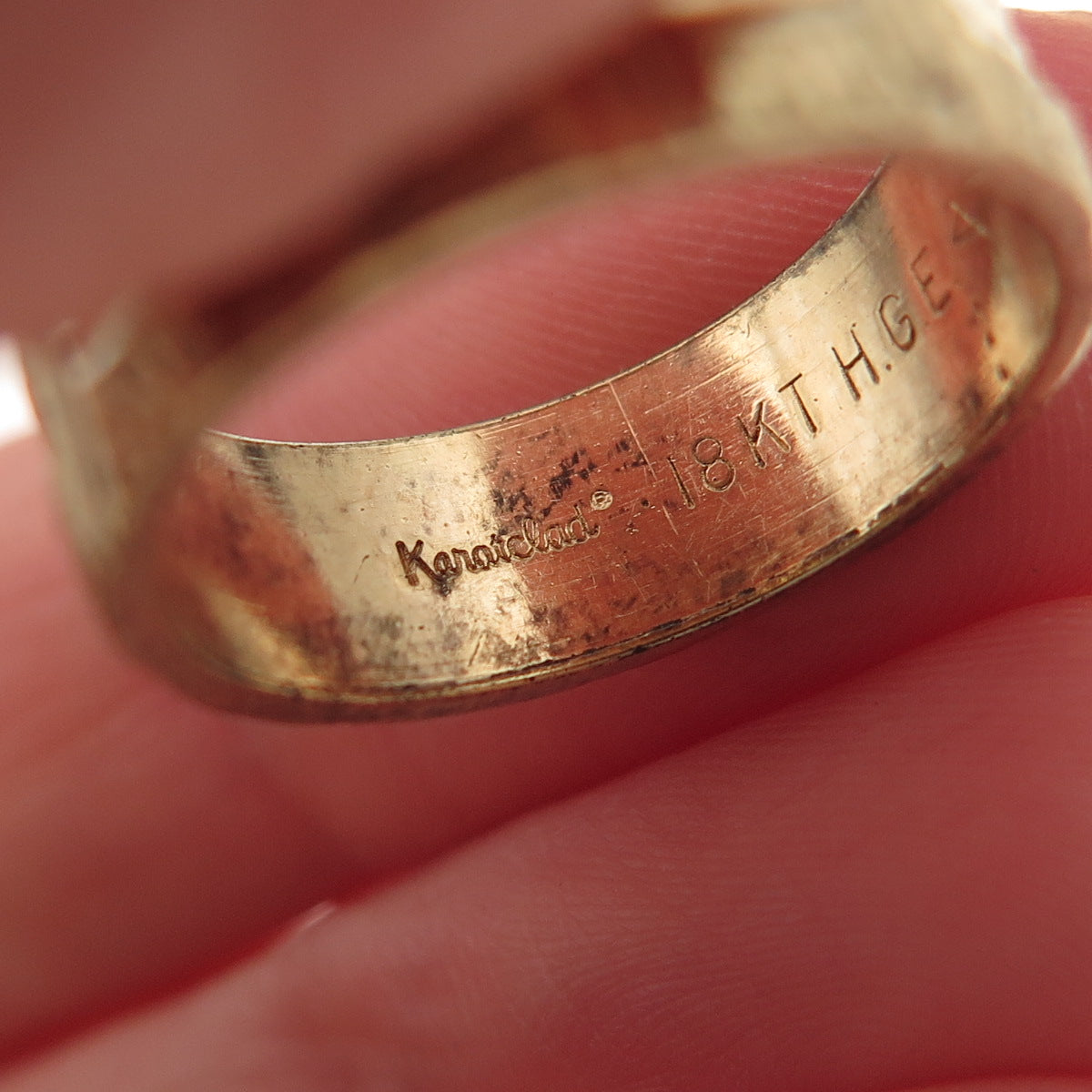 Vargas & Karatclad 18K Gold High Grade Electroplate Antique Art Deco Ring Size 6