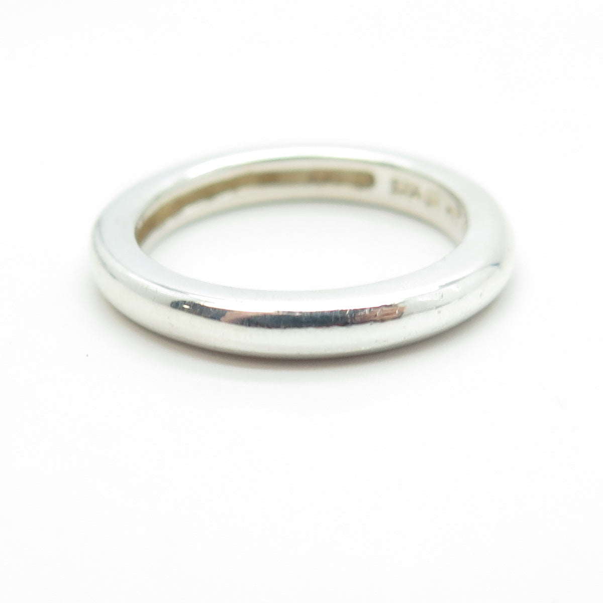 MICHELLE ALBALA 925 Sterling Silver Classic Wedding Band Ring Size 7