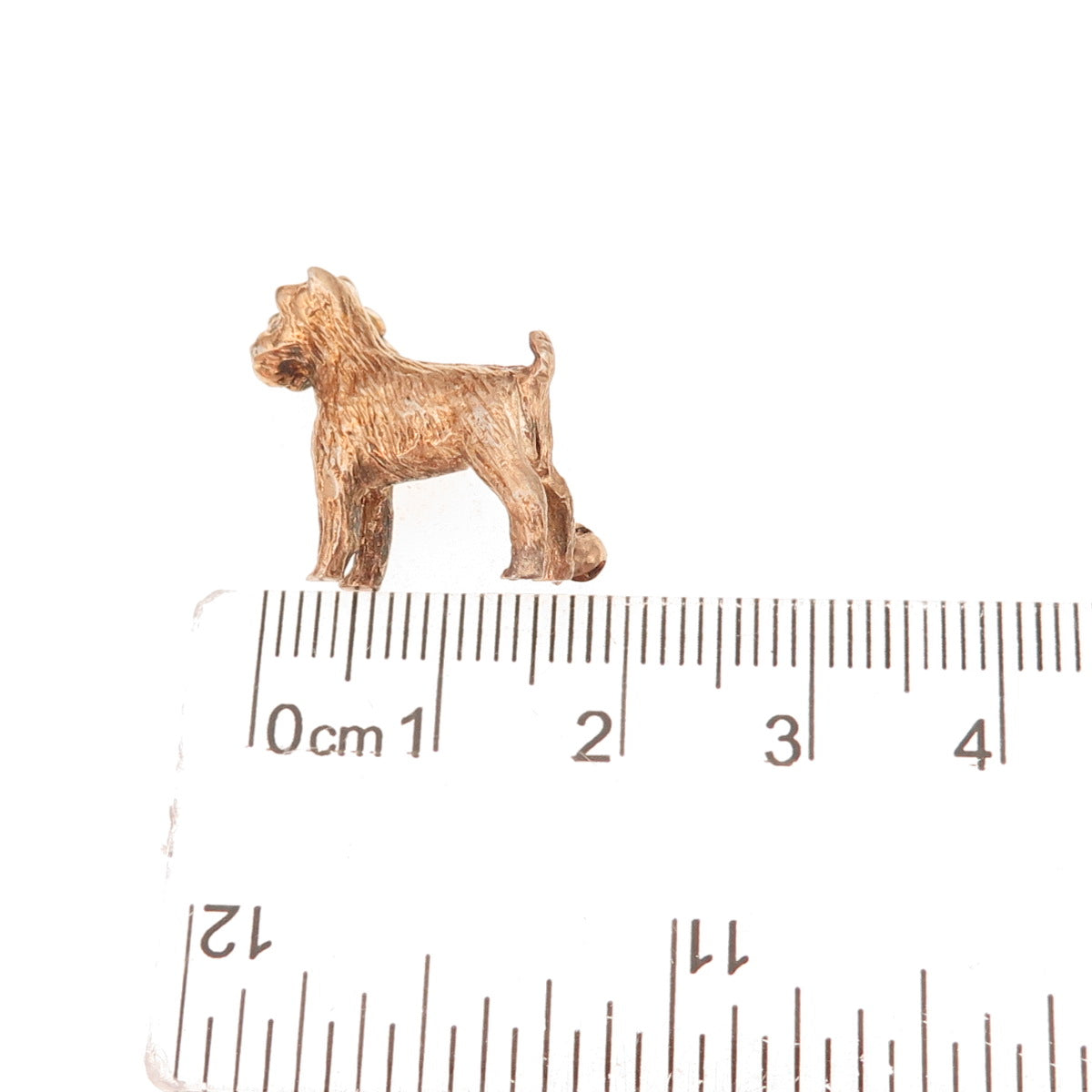 925 Sterling Silver Gold Plated Vintage Schnauzer Dog Pin Brooch