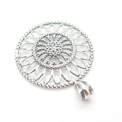 925 Sterling Silver Vintage Italy Milor Ornate Pendant