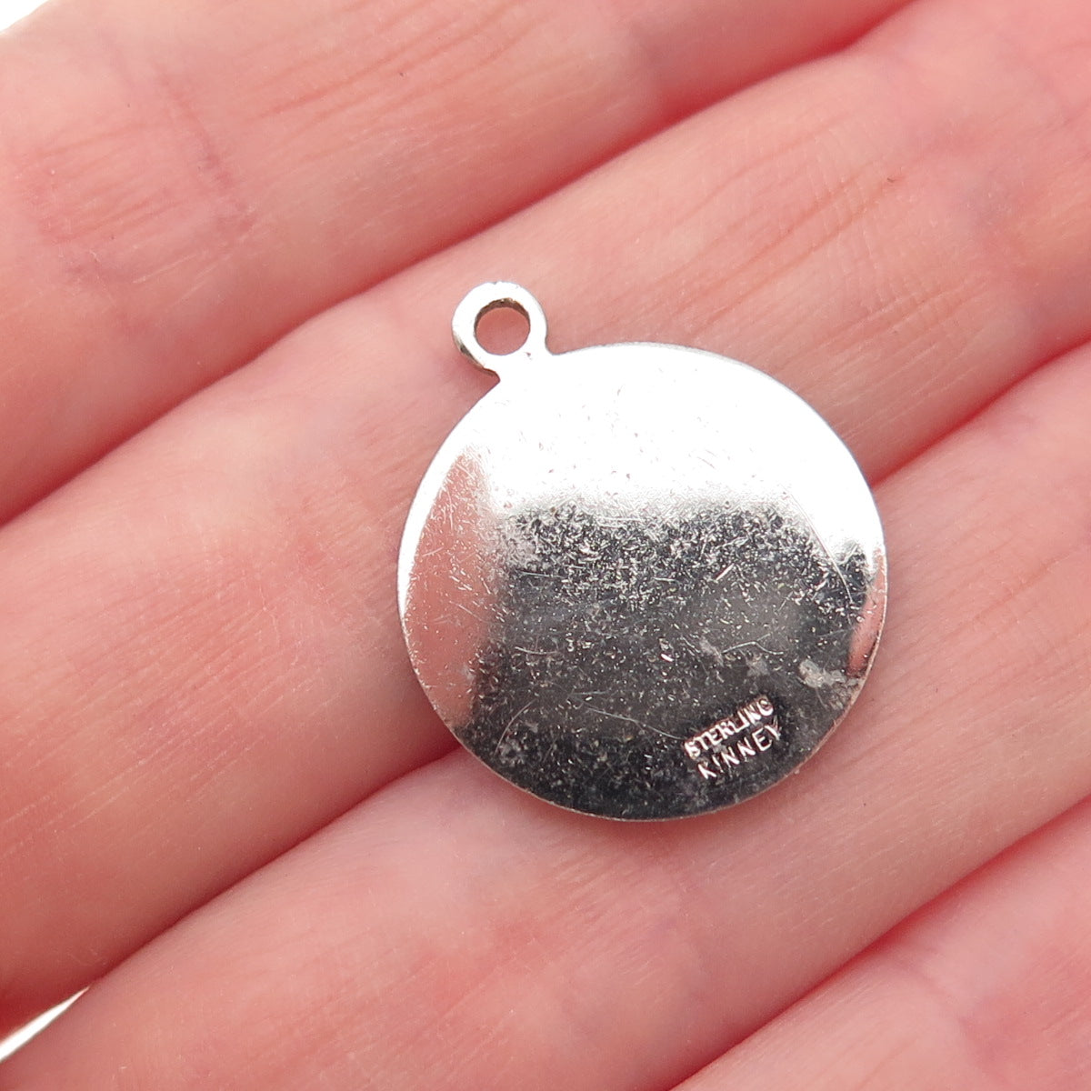 Kinney 925 Sterling Silver Vintage Enamel Smithsonian Institution Charm Pendant