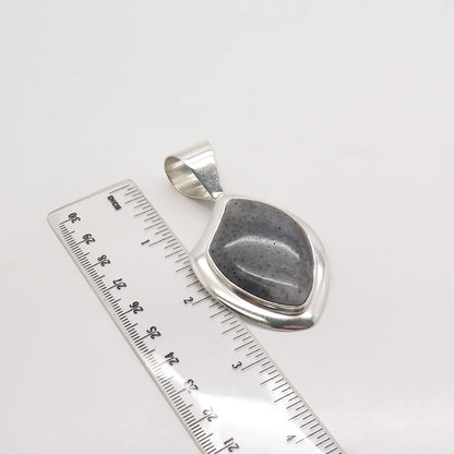 925 Sterling Silver Vintage Jay King Desert Rose Real Fossil Abstract Pendant