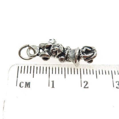 DISNEY 925 Sterling Silver Vintage Minnie Mouse 3D Charm Pendant