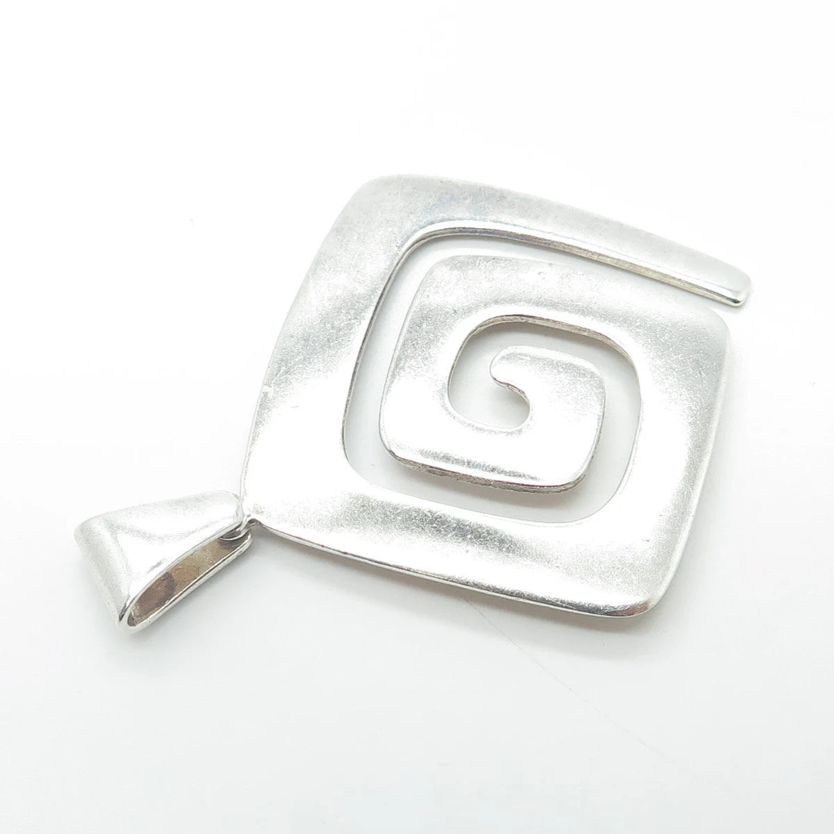 925 Sterling Silver Vintage 1979 Omega Tau Spiral Pendant