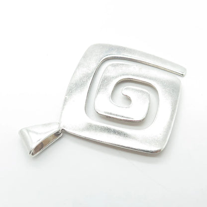 925 Sterling Silver Vintage 1979 Omega Tau Spiral Pendant