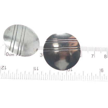 RAY TRACEY & KNIFEWING SEGURA Old Pawn 925 Sterling Silver Disc Tribal Earrings