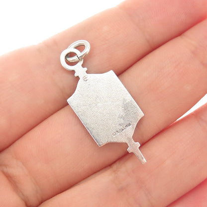 925 Sterling Silver Vintage Delta Pi Kappa Sorority Key Charm Pendant