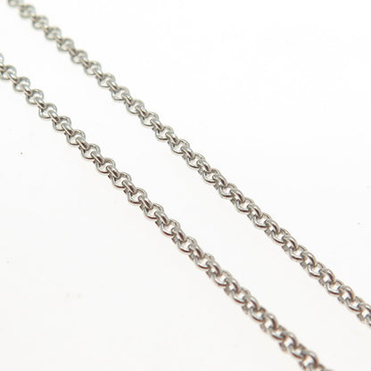 925 Sterling Silver Italy Rolo Chain Necklace 18"