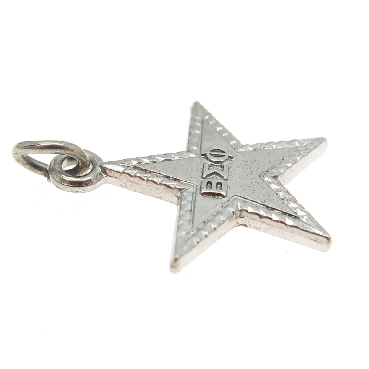 925 Sterling Silver Vintage 1962 Founders Day Beta Sigma Phi Star Charm Pendant