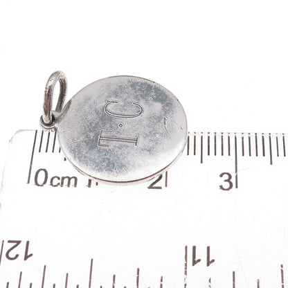 Tiffany & Co. 925 Sterling Silver Vintage Engraved Round Tag Charm Pendant