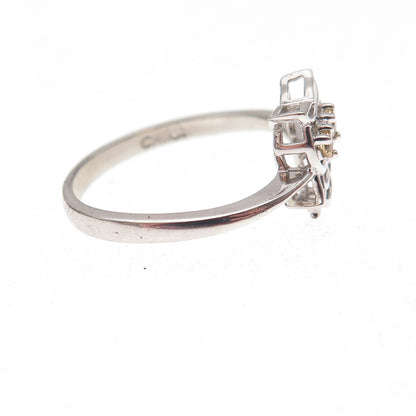 Ross Simons 925 Sterling Silver Real Smoky Quartz Wise Owl Ring Size 7