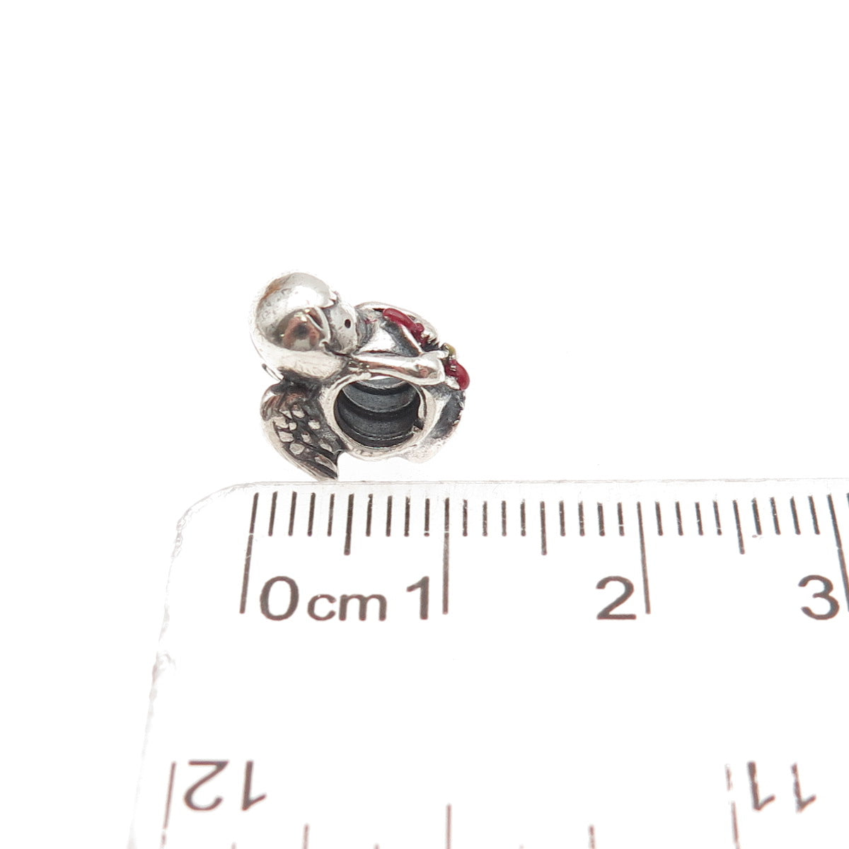 CHAMILIA 925 Sterling Silver Enamel Cupid Slide Bead Charm