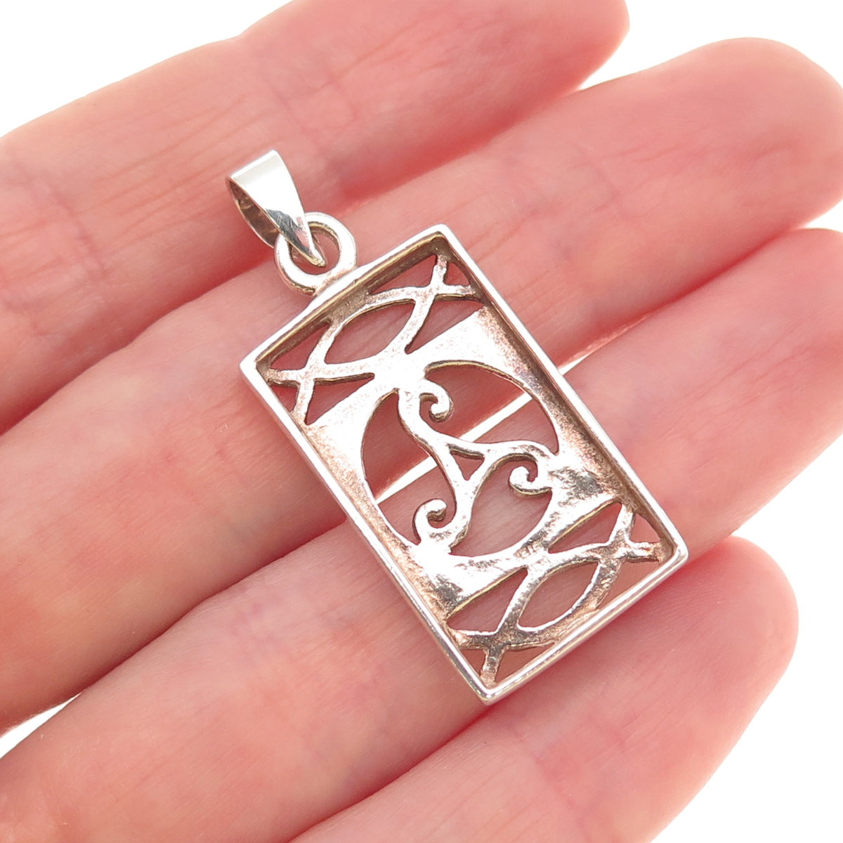 925 Sterling Silver Vintage Celtic Triskelion Charm Pendant