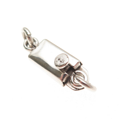 925 Sterling Silver Vintage Bracelet / Necklace Box Lock Clasp