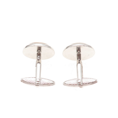 Dunhill 925 Sterling Silver 2-Tone Vintage Round Cufflinks