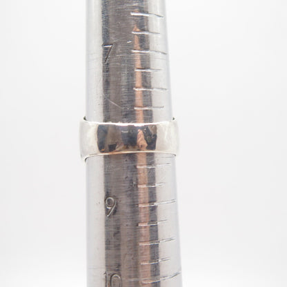 925 Sterling Silver Vintage Wide Tribal Ring Size 8.25