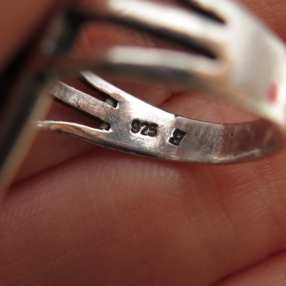 925 Sterling Silver Vintage Southwestern Real Black Onyx Moon & Sun Ring Size 7