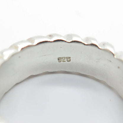 925 Sterling Silver Vintage Braided Band Ring Size 5.25