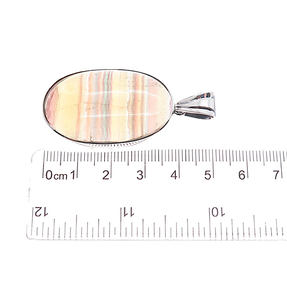 925 Sterling Silver Vintage Real Cabochon Agate Pendant