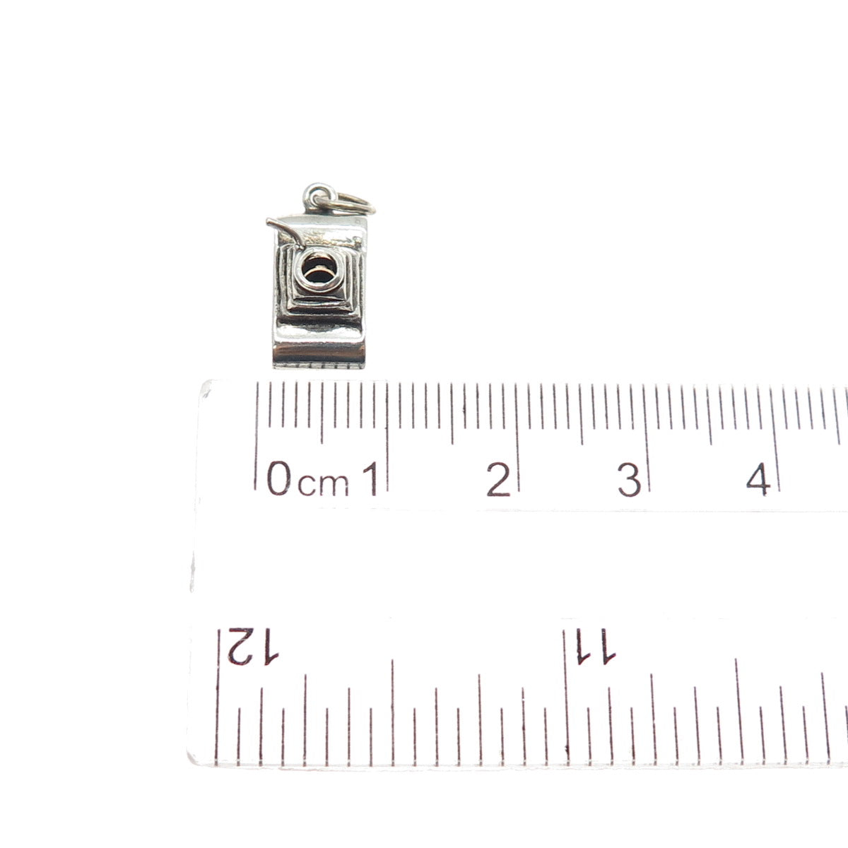 925 Sterling Silver Antique Retro Photo Camera Mini 3D Charm Pendant