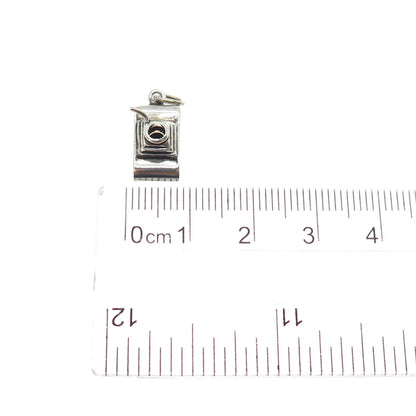 925 Sterling Silver Antique Retro Photo Camera Mini 3D Charm Pendant
