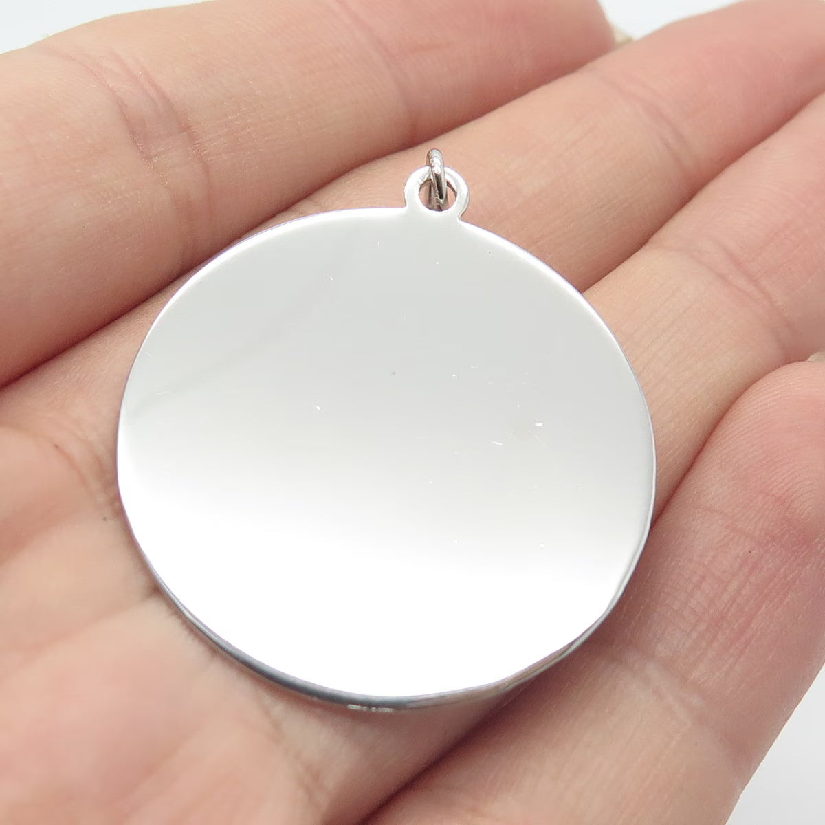925 Sterling Silver Vintage JMF STG Hammer Pendant