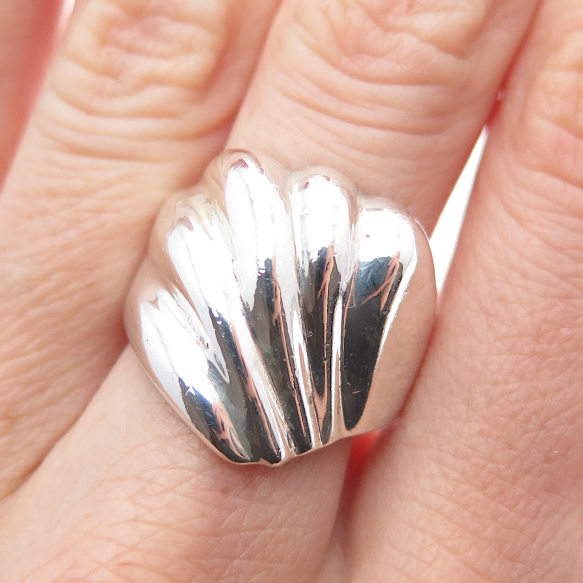 925 Sterling Silver Vintage Mexico Modernist Ring Size 6.25