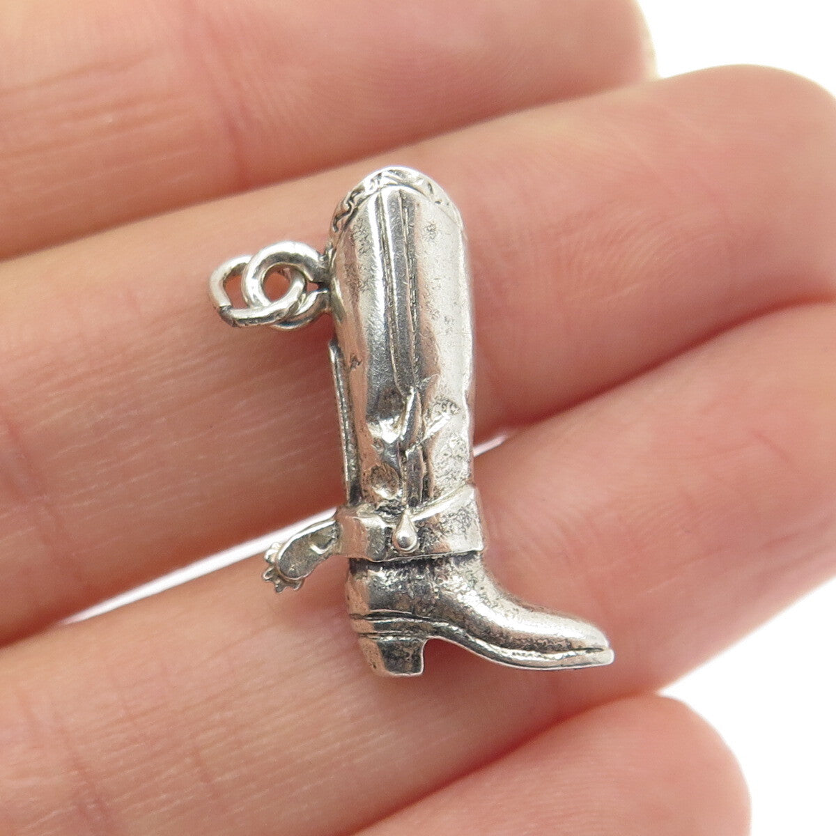 925 Sterling Silver Vintage Cowboy Charm Pendant