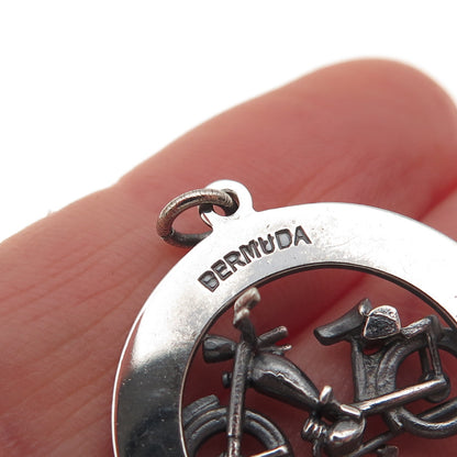 Payton Pepper & Sons 925 Sterling Silver Vintage 1966 Birmingham Bicycle Pendant