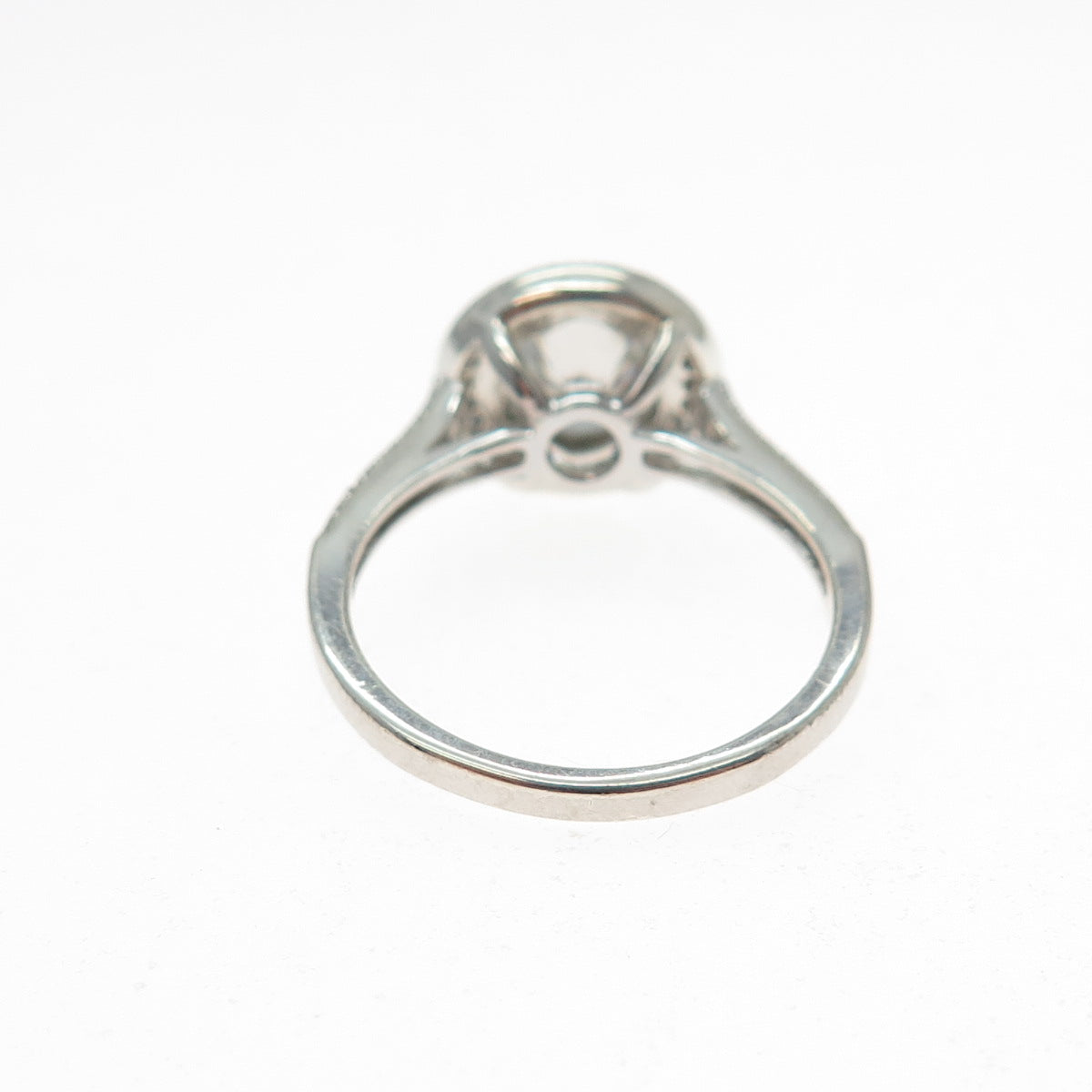 925 Sterling Silver Round-Cut C Z Engagement Ring Size 7