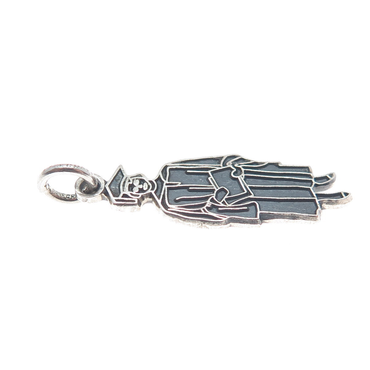 DANECRAFT 925 Sterling Silver Vintage Graduate Oxidized Pendant