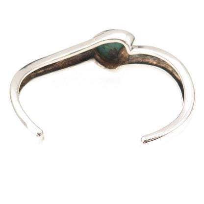 Michelle Albala Sterling Silver Vintage Real Turquoise Adjustable Bracelet 7"