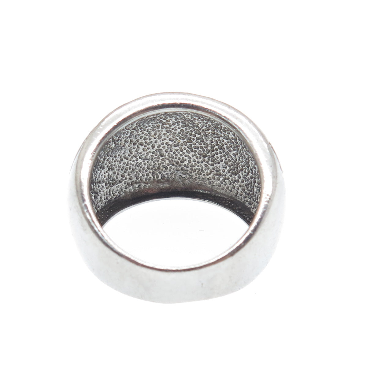 CHATEAU D'ARGENT 925 Sterling Silver Vintage Diamond-Cut Oxidized Ring Size 7