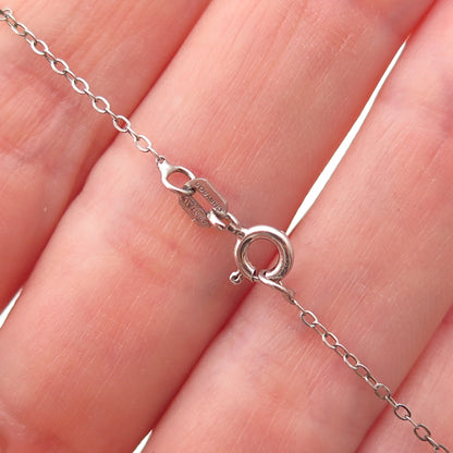 Chuck Clemency 925 Sterling Silver Real Tanzanite Cable Chain Necklace 20"
