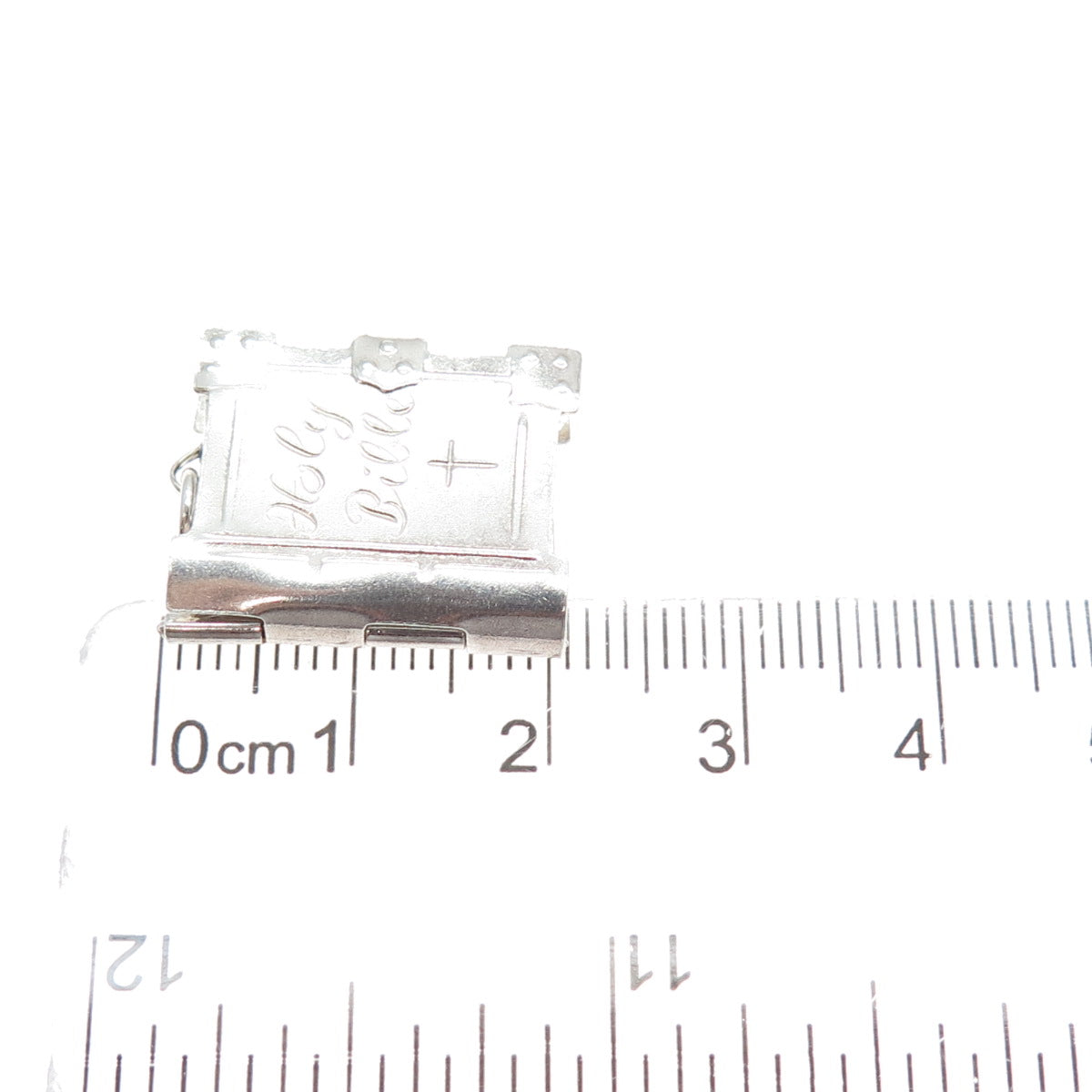 CHIM 925 Sterling Silver Vintage Holy Bible Locket Minimalist Charm Pendant