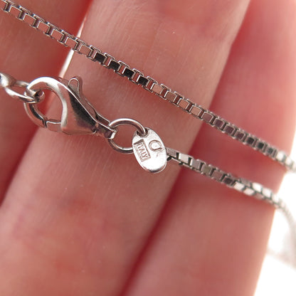 Dasan 925 Sterling Silver Italy Box Chain Necklace 18"